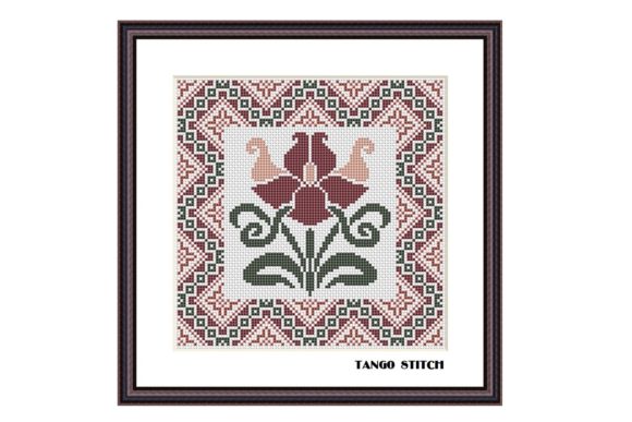 Art Nouveau Flower Ornament Cross Stitch Review