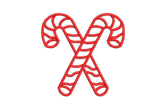Christmas Canes: A Festive Embroidery Design Review