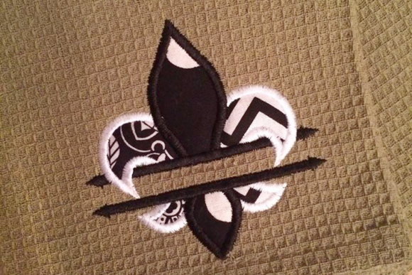 Fleur De Lis Split: A Mardi Gras Embroidery Gem