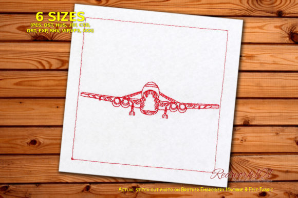 Reviewing Front View of Airplane for Brand Merch