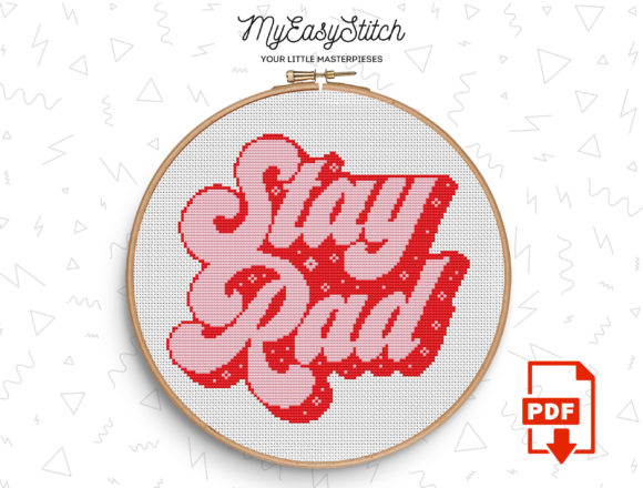 Stay Rad Cross Stitch Pattern Review for Business Merch