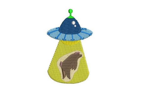 UFO Abducting a Bear: A Quirky Design for Etsy Sellers